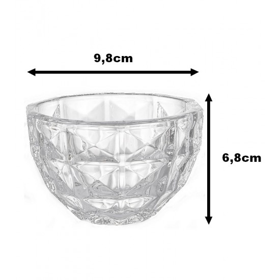 Bowl 11x6,8cm Aquamarine Em Vidro